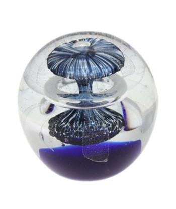 Pisapapel de Cristal Azul para Decoración de Oficina y Escritorio