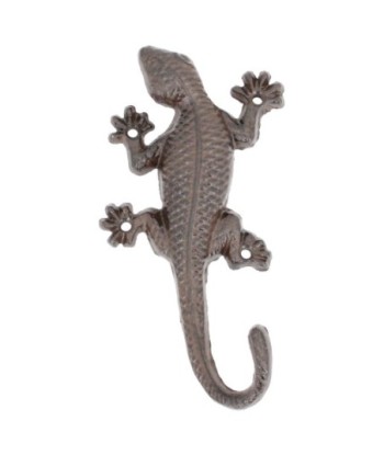 Percha Lagarto Decorativa de Hierro Colado para Adornos de Pared en Estilo Rústico, Ideal para Jardín y Hogar