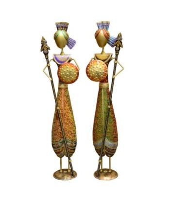 Figura India Multicolor Hojalata 116 cm 2 diferentes
