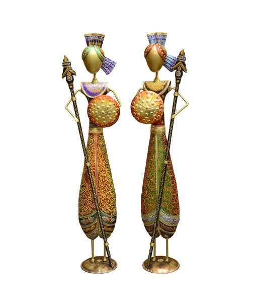 Figura India Multicolor Hojalata 116 cm 2 diferentes