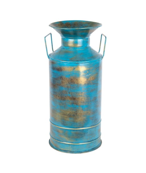 Jarrón pequeño étnico azul para decoración del hogar