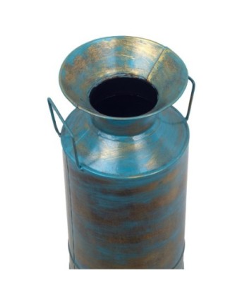 Jarrón pequeño étnico azul para decoración del hogar