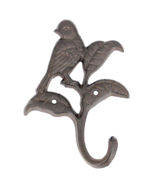 Percha para pájaros decorativa de hierro colado, perchero rústico ideal para adornar paredes y organizar espacios