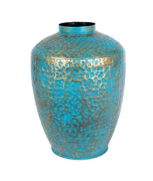 Jarron grande étnico dorado para decoración hogar y regalos