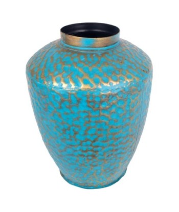 Jarron grande étnico dorado para decoración hogar y regalos