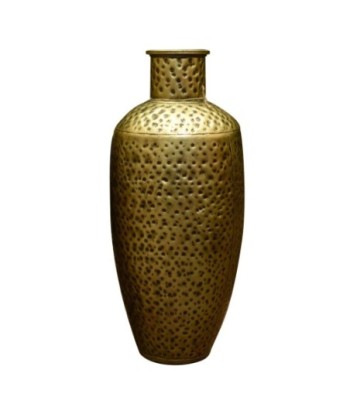 Jarron pequeño decorativo étnico dorado para hogar y oficina