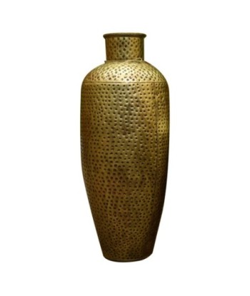 Jarrón étnico dorado de hojalata de 75 cm para decoración hogar y regalos