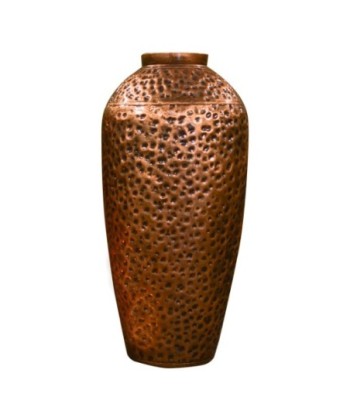 Jarrón étnico de hojalata marrón 40 cm