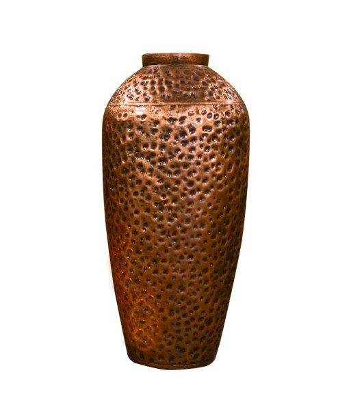 Jarrón étnico de hojalata marrón 40 cm