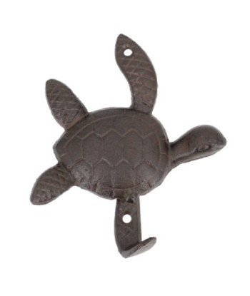 Percha Tortuga Decorativa de Hierro Colado para Jardín y Pared, Adorno Rústico, Perchero Único, Ideal para Exterior