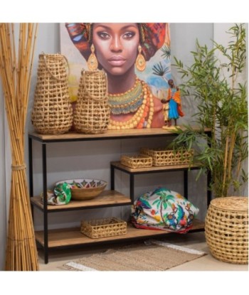 Mueble consola de madera de acacia estilo bohemio para decoración del hogar