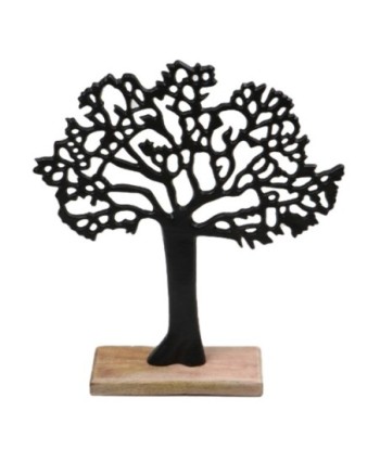 Árbol pequeño de aluminio negro para decoración de hogar y oficina