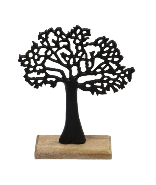Arbol grande de aluminio negro para decoración hogar y oficina