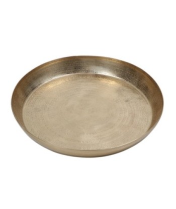 Bandeja pequeña dorada de aluminio para decoración hogar y eventos
