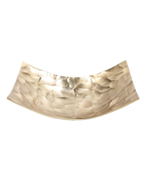 Bandeja dorada de aluminio para decoración elegante en el hogar