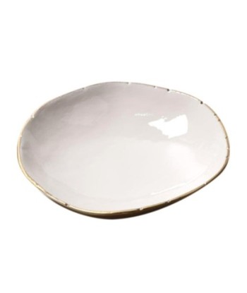 Cuenco mediano de aluminio blanco para decoración moderna y elegante en el hogar