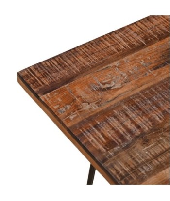Mesa auxiliar industrial de madera y metal para decoración hogar y oficina