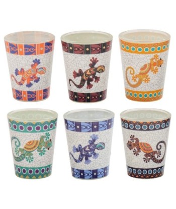 ORIGEN Home Decor Vaso lagarto pequeño 6U Jarrones Y Portavelas Multicolor - 6x5x5cm