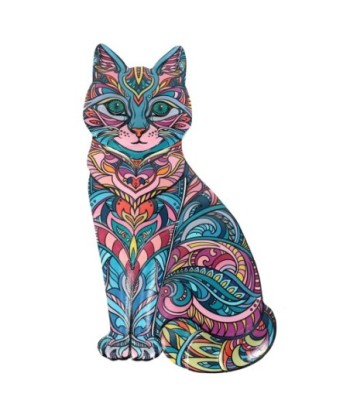 ORIGEN Home Decor Gato Jardin Figura de Gato Azul 31x17x1cm