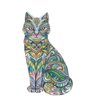 ORIGEN Home Decor Gato Jardin | Figura de Gato Verde - 23x13x1cm para Decoración de Interior y Exterior