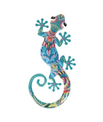 ORIGEN Home Decor Lagarto Jardin Figura de Lagarto Azul - 46x21x2cm
