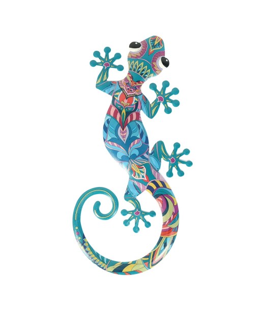 ORIGEN Home Decor Lagarto Jardin Figura de Lagarto Azul - 46x21x2cm