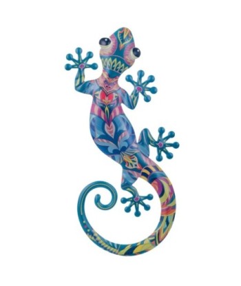 ORIGEN Home Decor Lagarto Jardin Figura de Lagarto Azul - 30x14x1cm