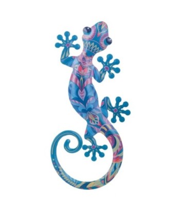 ORIGEN Home Decor Lagarto Jardin | Figura de Lagarto Azul - 24x12x1cm