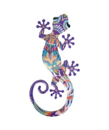 ORIGEN Home Decor Lagarto Jardin | Figura de Lagarto Lila - 24x12x1cm