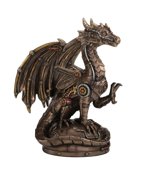 ORIGEN Home Decor DragóN Engranaje Mec Nico Fantasia Figura Diosa Gris 21x12x17cm