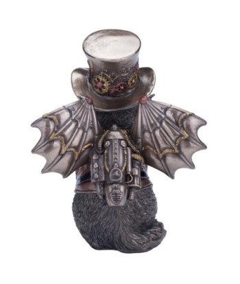 ORIGEN Home Decor Gato Inventor Victoriano Fantasia Figura Diosa Gris 14x11x9cm