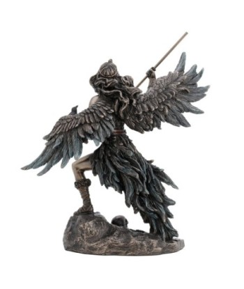 ORIGEN Home Decor Morrigan Reina Celta Bronce Figura Diosa Gris 22x22x11cm