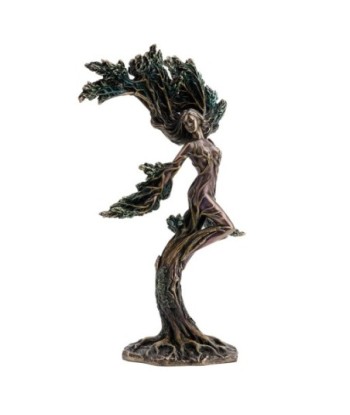 ORIGEN Home Decor Ninfa Meliae Ninfa Arbol Bronce Figura Diosa Gris 25x16x9cm
