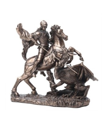 ORIGEN Home Decor San Jorge Bronce Figura Diosa Gris 16x17x9cm