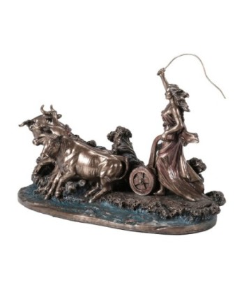 ORIGEN Home Decor Diosa Nórdica De La Siembra Bronce | Figura Diosa Gris - 17x29x13cm