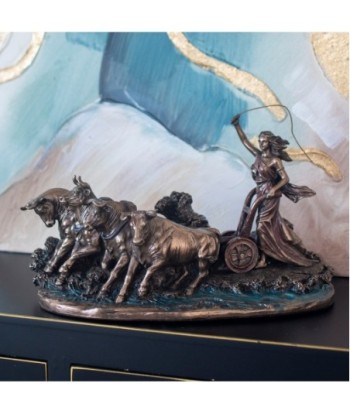 ORIGEN Home Decor Diosa Nórdica De La Siembra Bronce | Figura Diosa Gris - 17x29x13cm