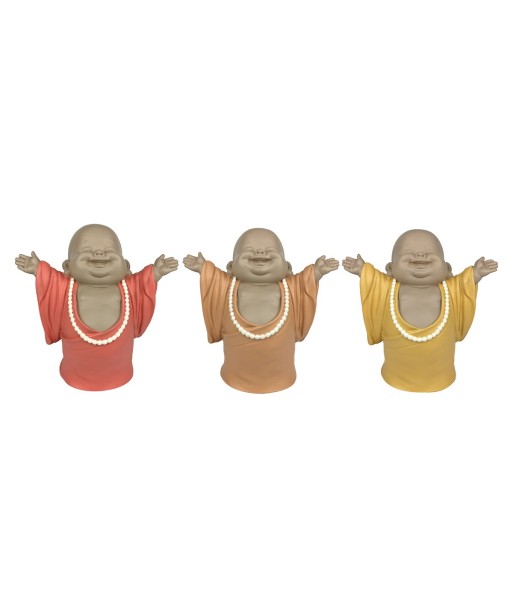 Buda Maitreya Dorado Resina 27,5 cm Figura Oriental Decoración Hogar