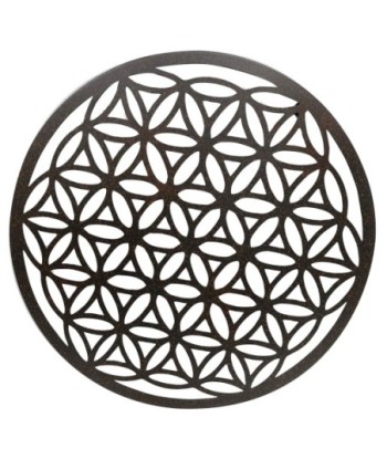 ORIGEN Home Decor Adorno Apliques Metal Gris Redondo - 50x50x2cm