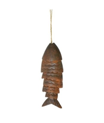 ORIGEN Home Decor Colgante Pez Jarrones y Portavelas | Colgante Marrón - 17x7x3cm