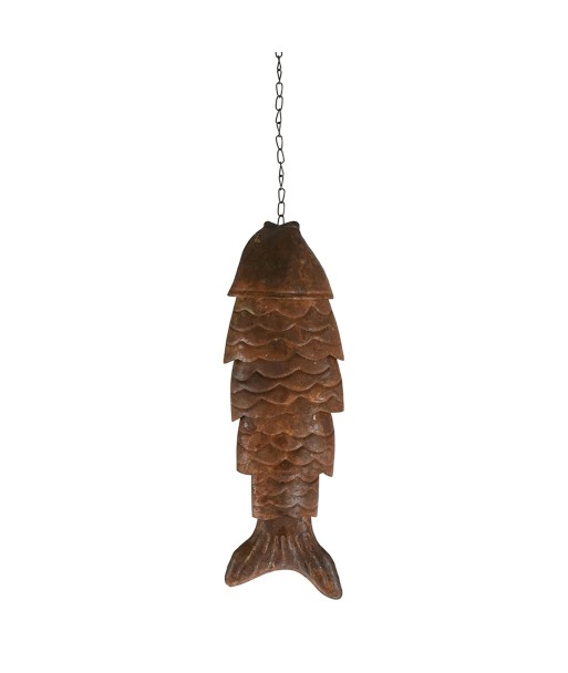 ORIGEN Home Decor Colgante Pez Jarrones y Portavelas Marrón 28x9x4cm - Diseño Único y Versátil