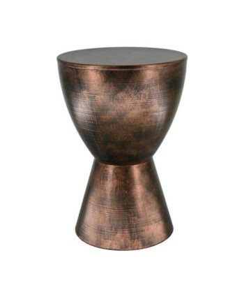 Taburete étnico de metal negro para decoración moderna y funcional en el hogar