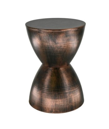 Taburete Etnico Negro Metal - Mueble Auxiliar Decorativo