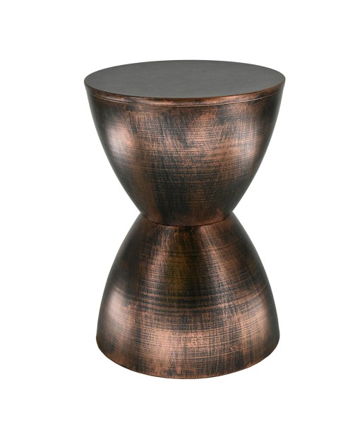 Taburete Etnico Negro Metal - Mueble Auxiliar Decorativo