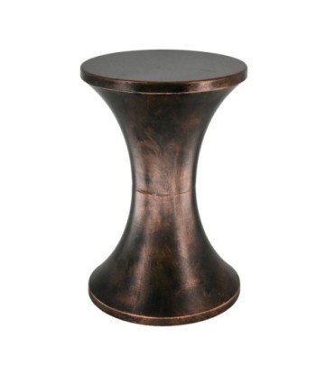 Mesa auxiliar étnica negra de metal para decoración moderna en el hogar
