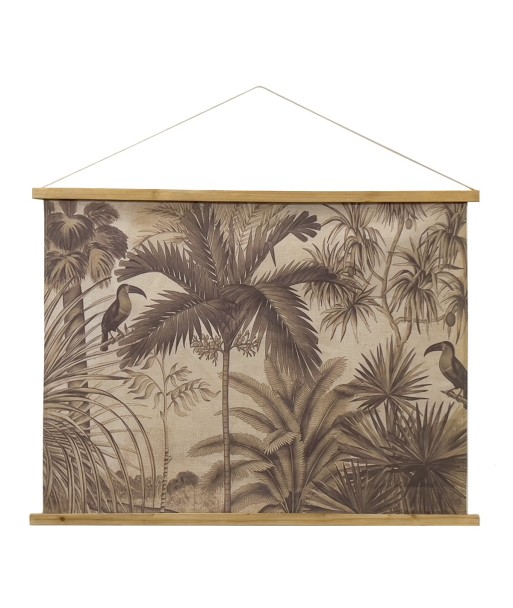 ORIGEN Home Decor Lienzo Enrollable Tropical Cuadros Gris Rectangular 75x100x2cm
