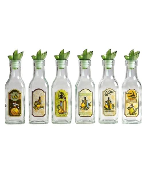 ORIGEN Home Decor Aceitera 6U Utensilios | Aceitera Transparente - 19x5x5cm