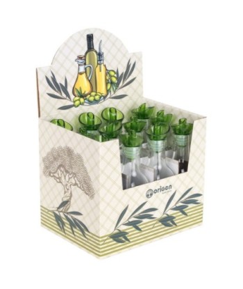 ORIGEN Home Decor Aceitera 6U Utensilios | Aceitera Transparente - 19x5x5cm