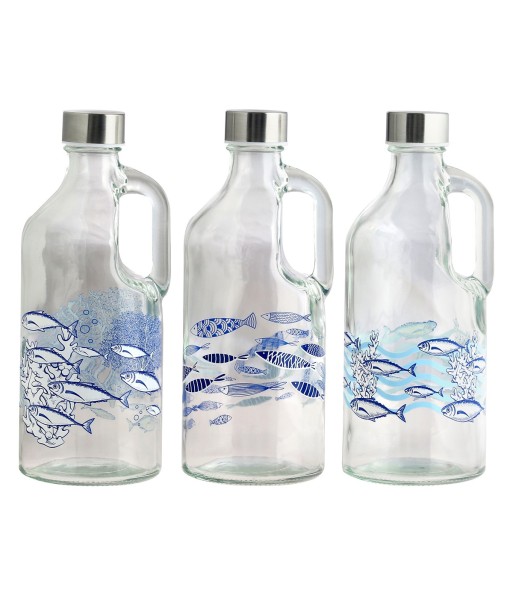ORIGEN Home Decor Jarra Con Tapon 3U Utensilios | Jarra Transparente - 25x10x10cm
