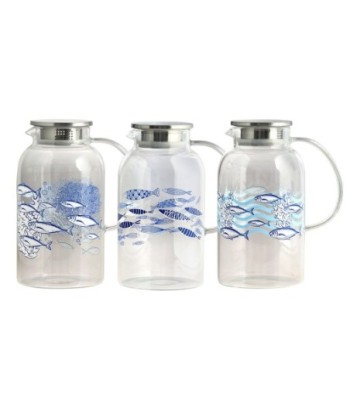 ORIGEN Home Decor Jarra 3U Utensilios | Jarra Transparente 25x19x13cm para Cocina y Comedor