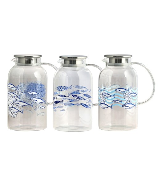 ORIGEN Home Decor Jarra 3U Utensilios | Jarra Transparente 25x19x13cm para Cocina y Comedor